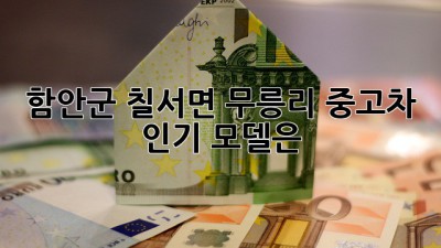 함안군 칠서면 무릉리 중고차 인기 모델은?